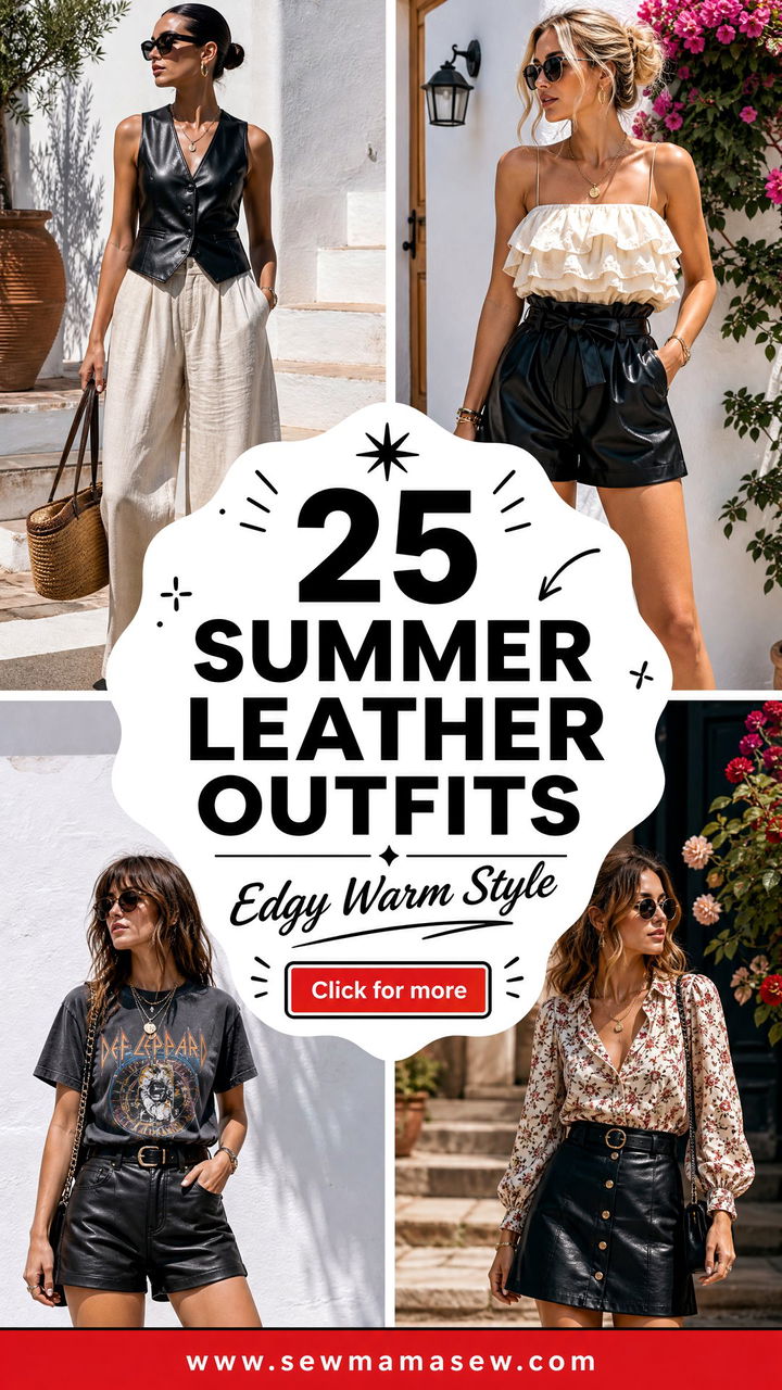 25 Summer Leather Outfits for Edgy Warm-Weather Style - 25 Summer Leather Outfits for Edgy Warm-Weather Style