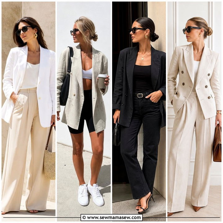 25 Summer Linen Blazer Outfit Ideas for Polished Heat