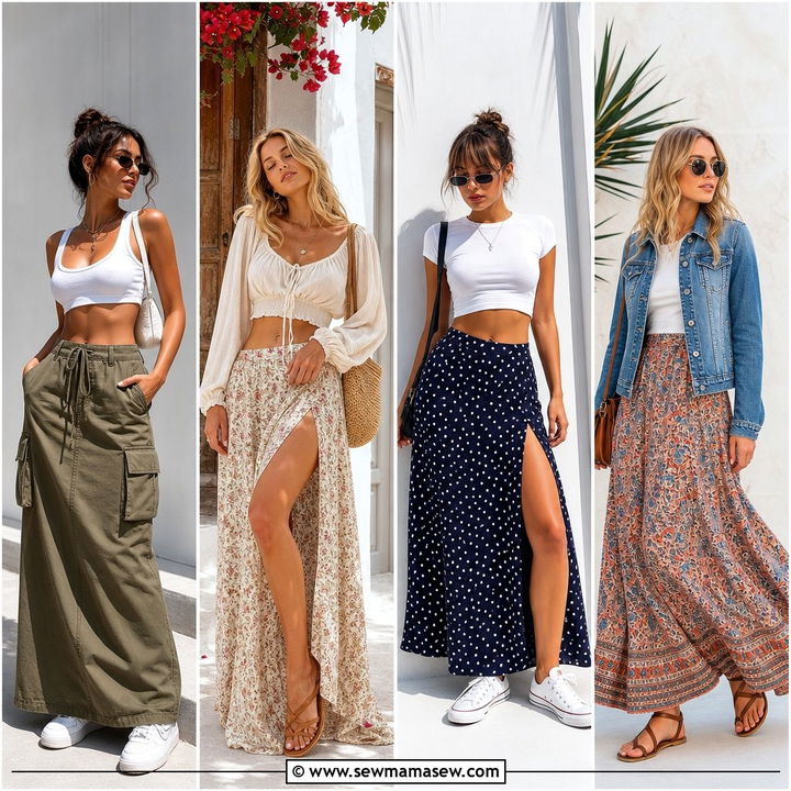 25 Summer Maxi Skirt Outfit Ideas for Breezy Vacation Looks