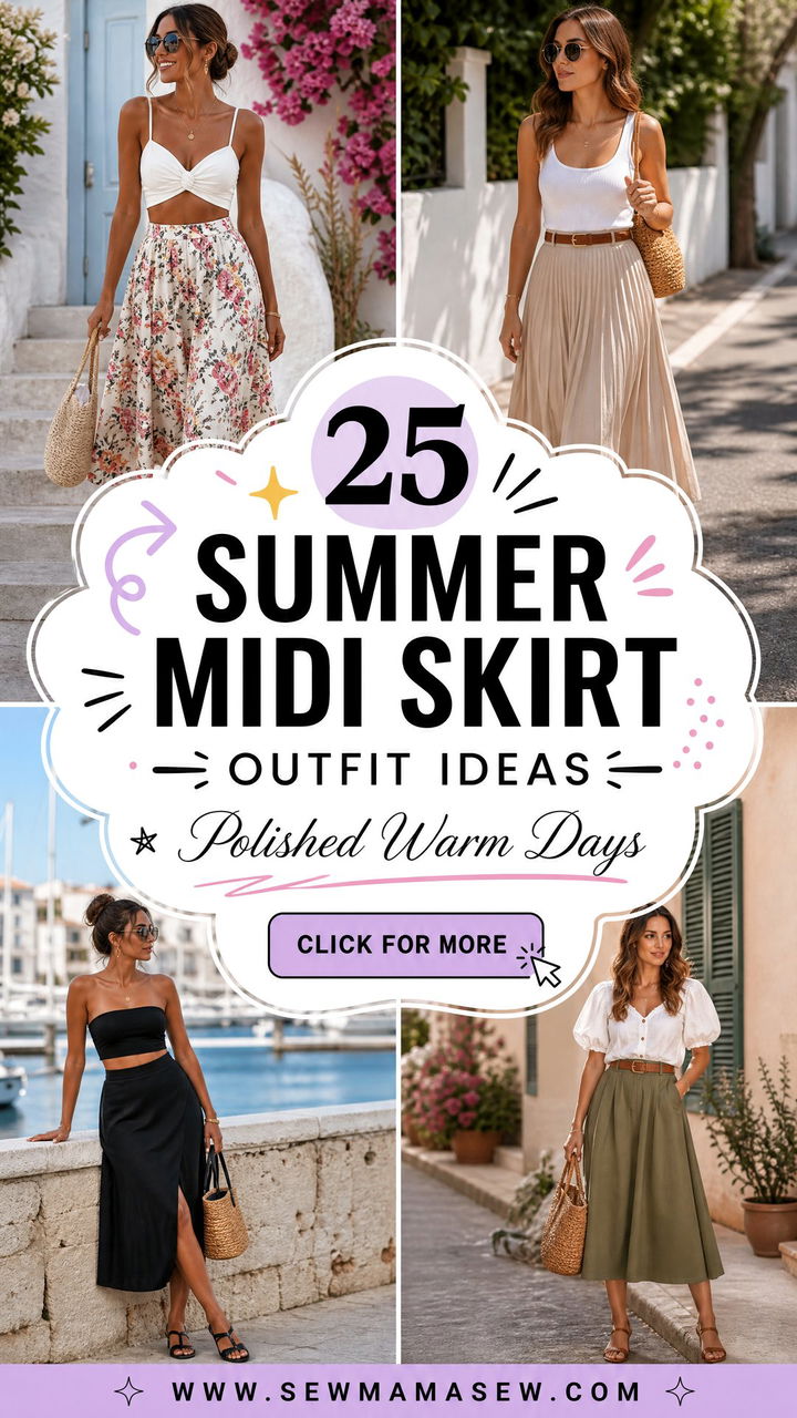 25 Summer Midi Skirt Outfit Ideas for Polished Warm Days - 25 Summer Midi Skirt Outfit Ideas for Polished Warm Days