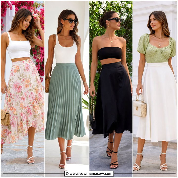 25 Summer Midi Skirt Outfit Ideas for Polished Warm Days