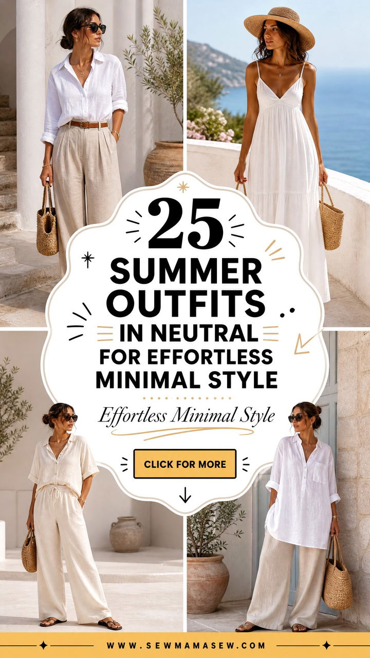 25 Summer Outfits In Neutral For Effortless Minimal Style - 25 Summer Outfits In Neutral For Effortless Minimal Style