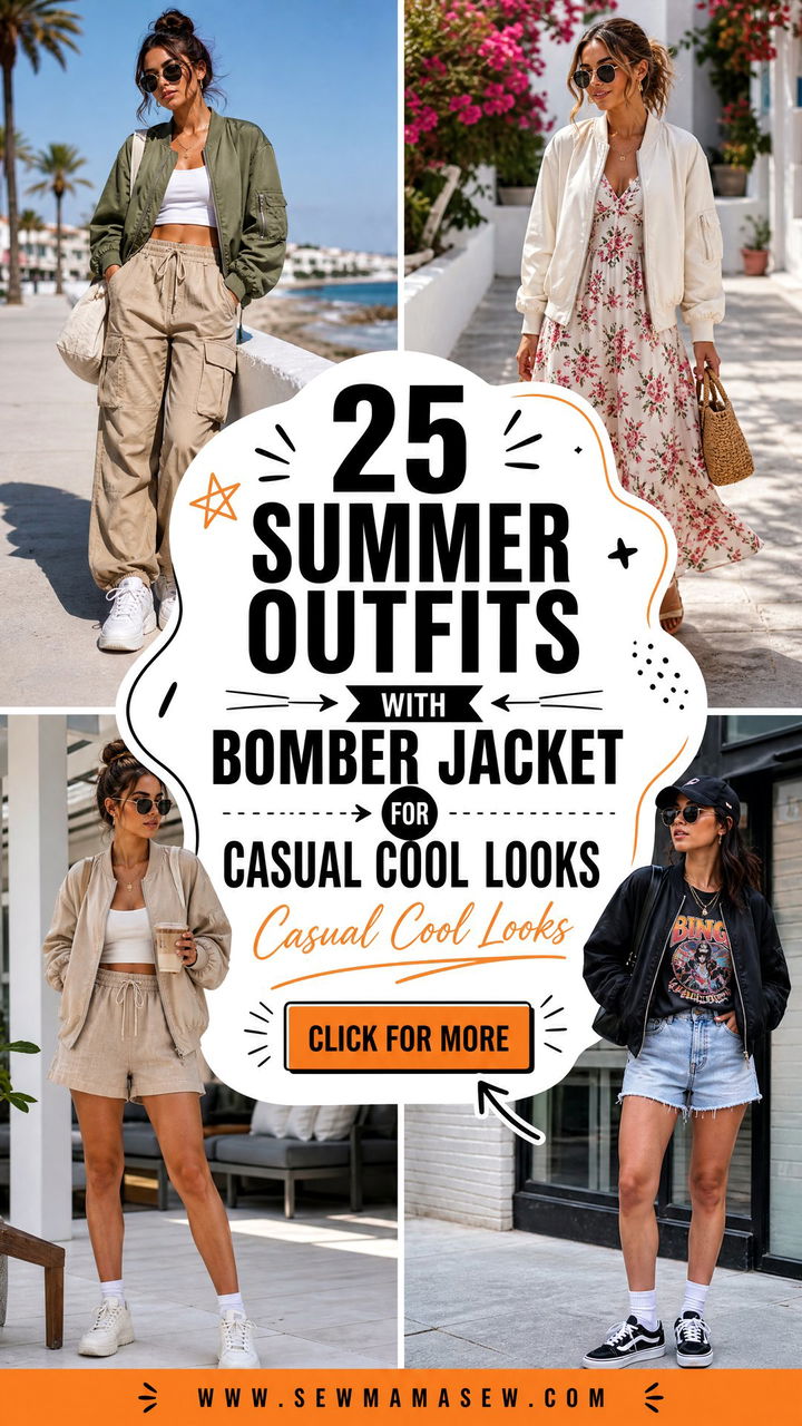 25 Summer Outfits With Bomber Jacket For Casual Cool Looks - 25 Summer Outfits With Bomber Jacket For Casual Cool Looks