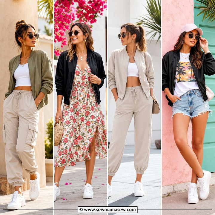 25 Summer Outfits With Bomber Jacket For Casual Cool Looks