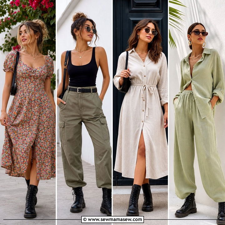 25 Summer Outfits With Combat Boots for Cool-Girl Edge