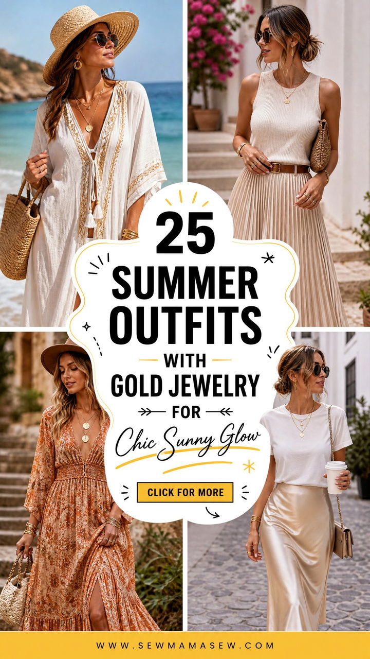 25 Summer Outfits With Gold Jewelry For Chic Sunny Glow - 25 Summer Outfits With Gold Jewelry For Chic Sunny Glow