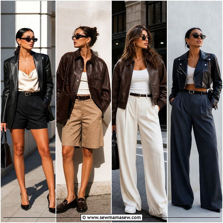 25 Summer Outfits With Leather Jackets For Edgy Nights