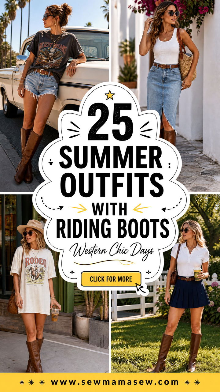 25 Summer Outfits With Riding Boots for Western-Chic Days - 25 Summer Outfits With Riding Boots for Western-Chic Days