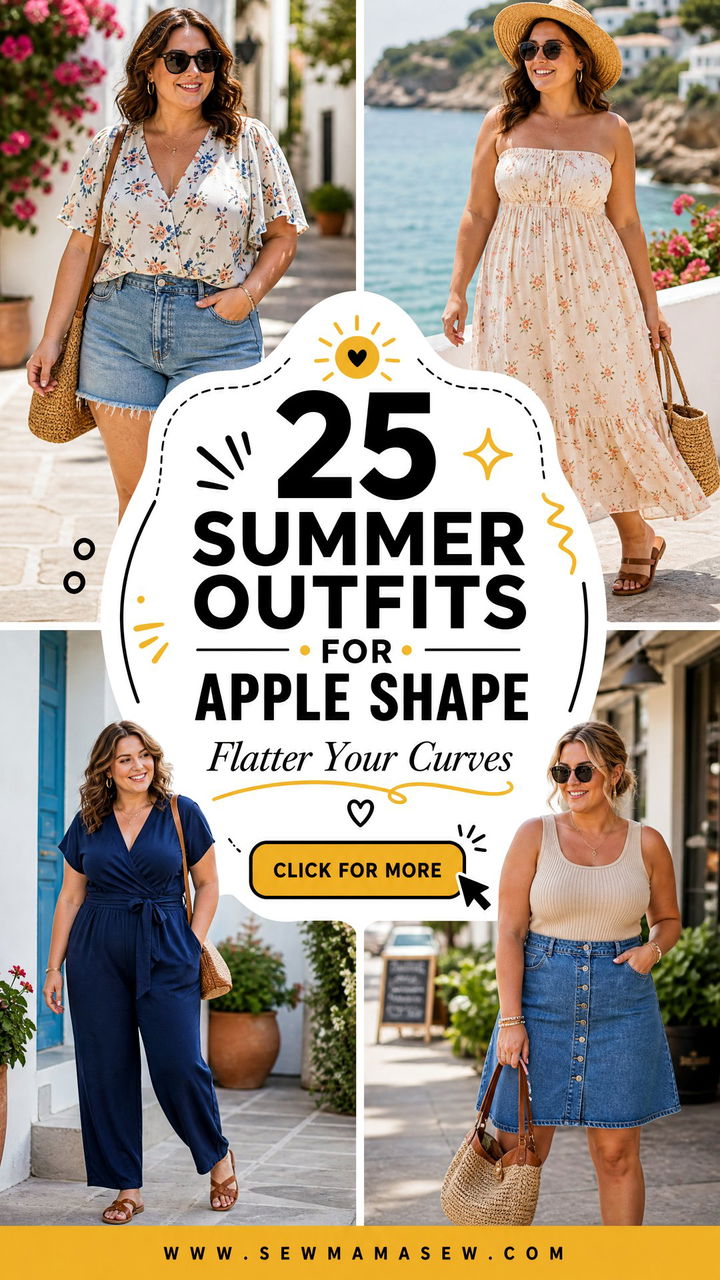 25 Summer Outfits for Apple Shape to Flatter Your Curves - 25 Summer Outfits for Apple Shape to Flatter Your Curves