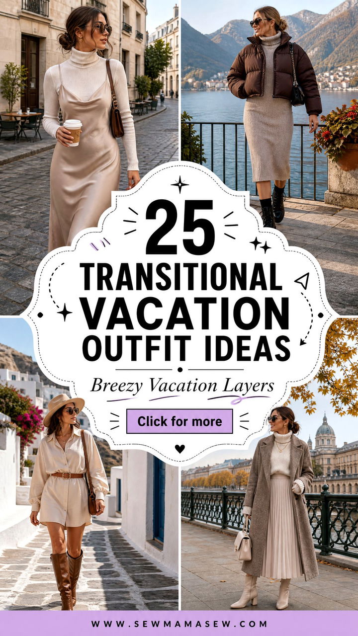 25 Transitional Vacation Outfit Ideas for Breezy Layers - 25 Transitional Vacation Outfit Ideas for Breezy Layers