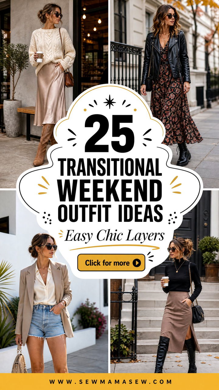 25 Transitional Weekend Outfit Ideas for Easy Chic Layers - 25 Transitional Weekend Outfit Ideas for Easy Chic Layers
