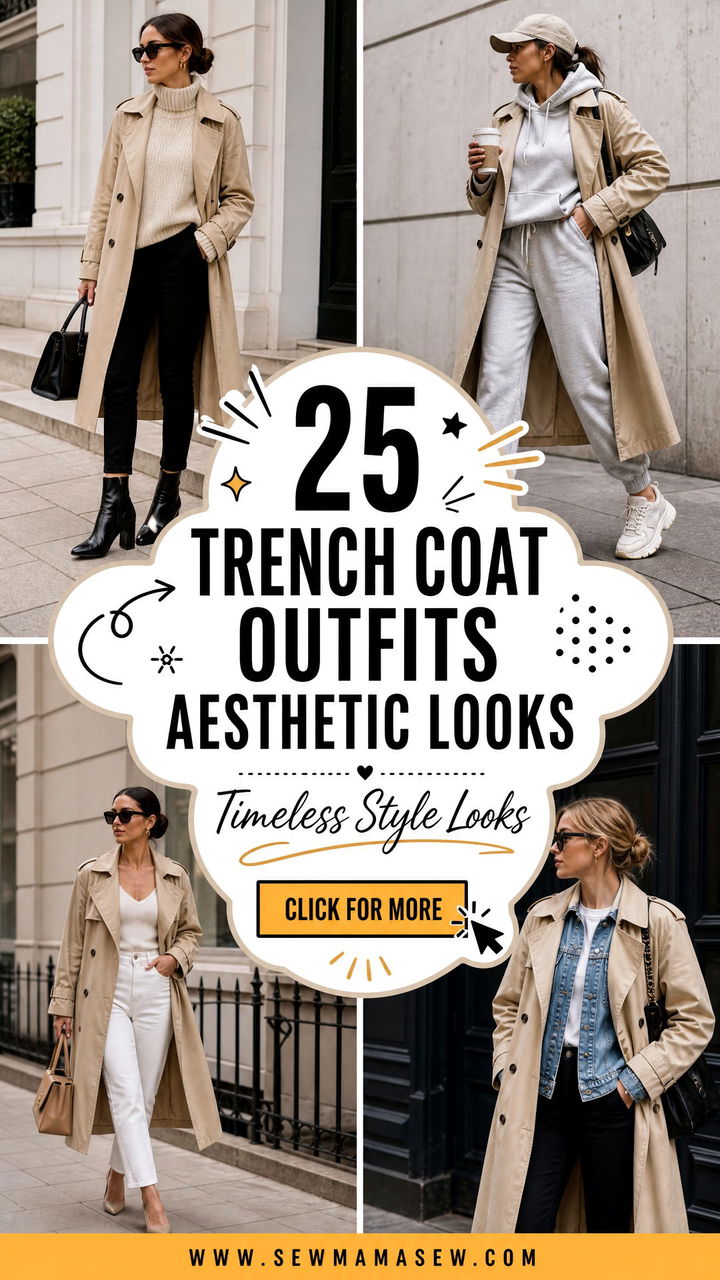 25 Trench Coat Outfits Aesthetic Looks for Timeless Style - 25 Trench Coat Outfits Aesthetic Looks for Timeless Style