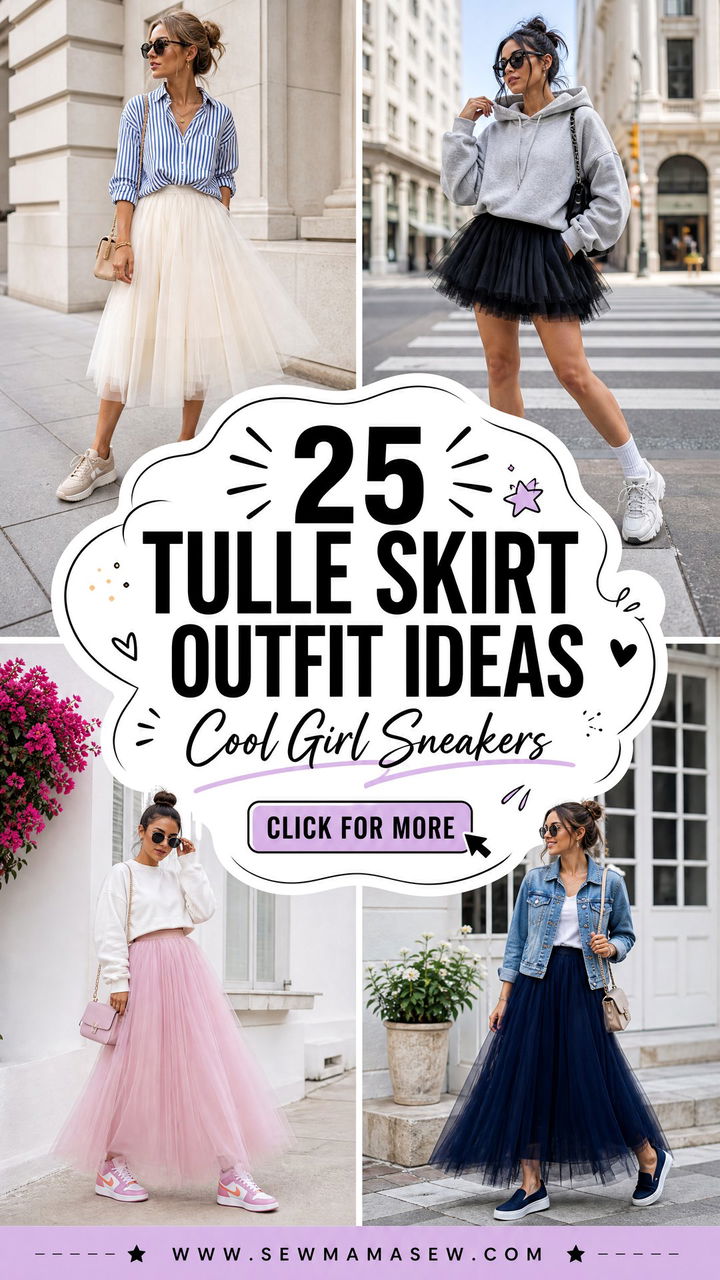 25 Tulle Skirt Outfit Ideas With Sneakers for Cool Girls - 25 Tulle Skirt Outfit Ideas With Sneakers for Cool Girls