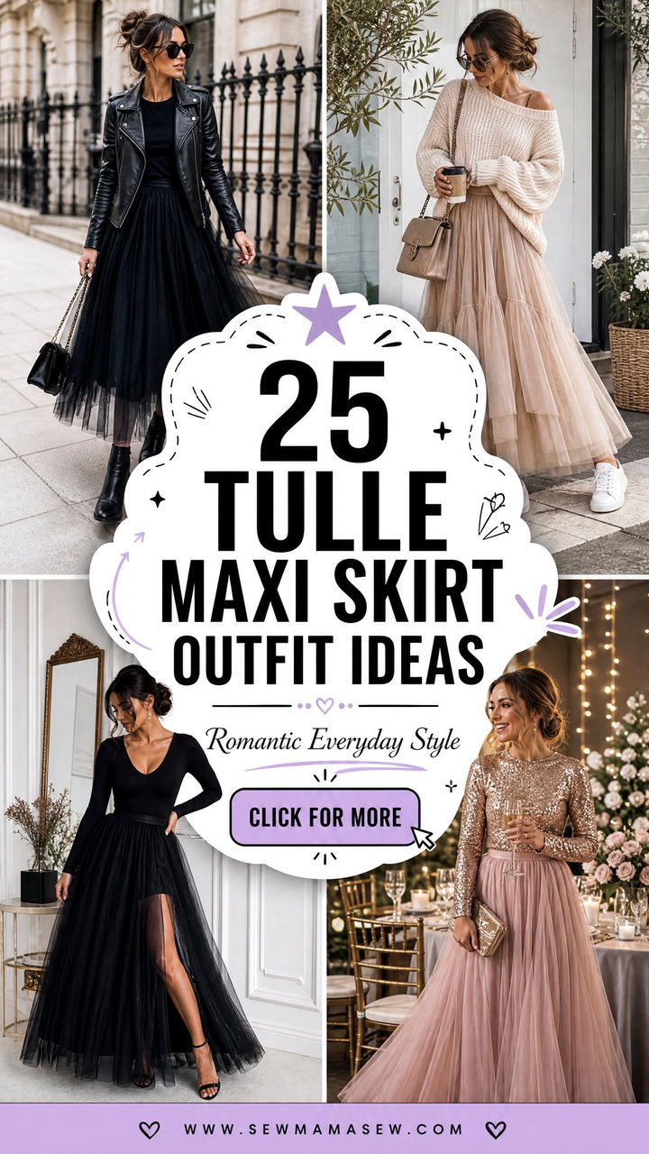 25 Tulle maxi skirt outfit ideas for Romantic Everyday Style - 25 Tulle maxi skirt outfit ideas for Romantic Everyday Style