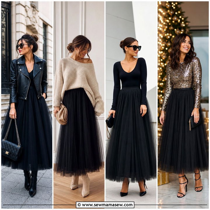 25 Tulle Maxi Skirt Outfit Ideas for Romantic Everyday Style