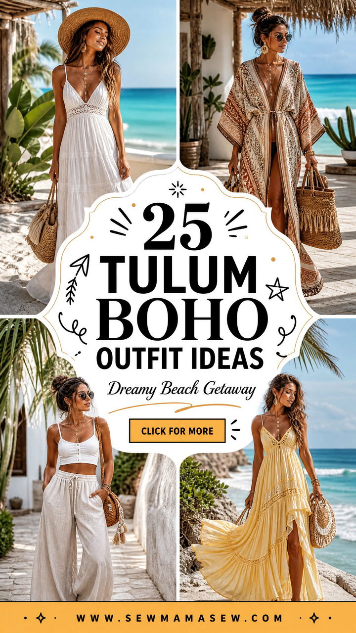 25 Tulum Boho Outfit Ideas for Dreamy Beach Getaways - 25 Tulum Boho Outfit Ideas for Dreamy Beach Getaways