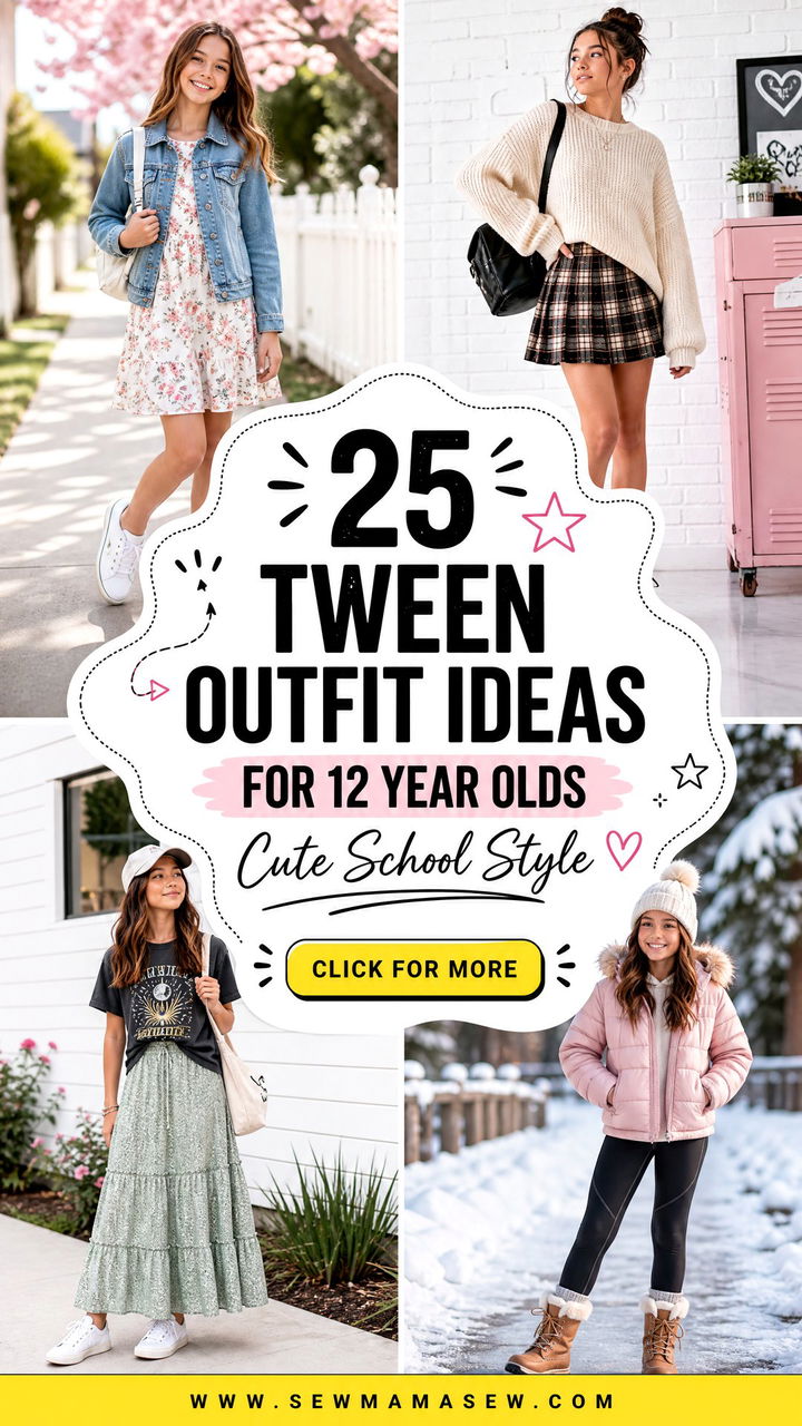 25 Tween outfit ideas for 12 year olds With Cute School Style - 25 Tween outfit ideas for 12 year olds With Cute School Style
