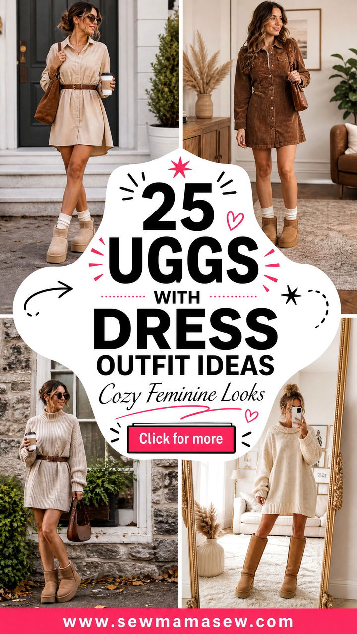25 Uggs with dress outfit ideas for Cozy Feminine Looks - 25 Uggs with dress outfit ideas for Cozy Feminine Looks