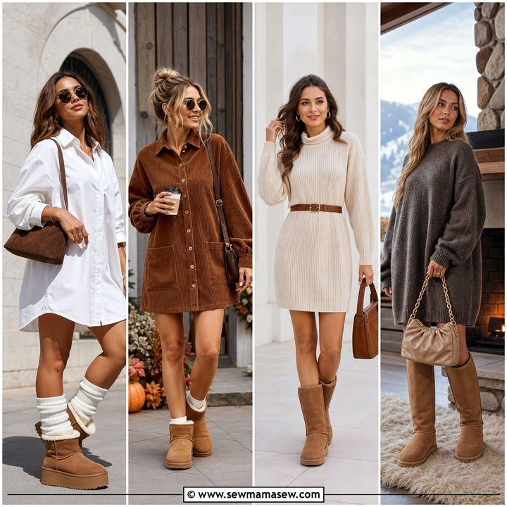 25 Uggs With Dress Outfit Ideas for Cozy Feminine Looks