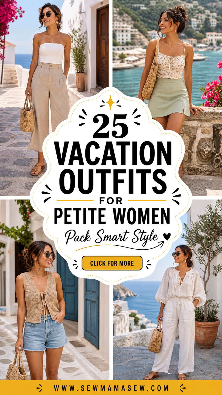 25 Vacation outfits for petite women to Pack Smart Style - 25 Vacation outfits for petite women to Pack Smart Style