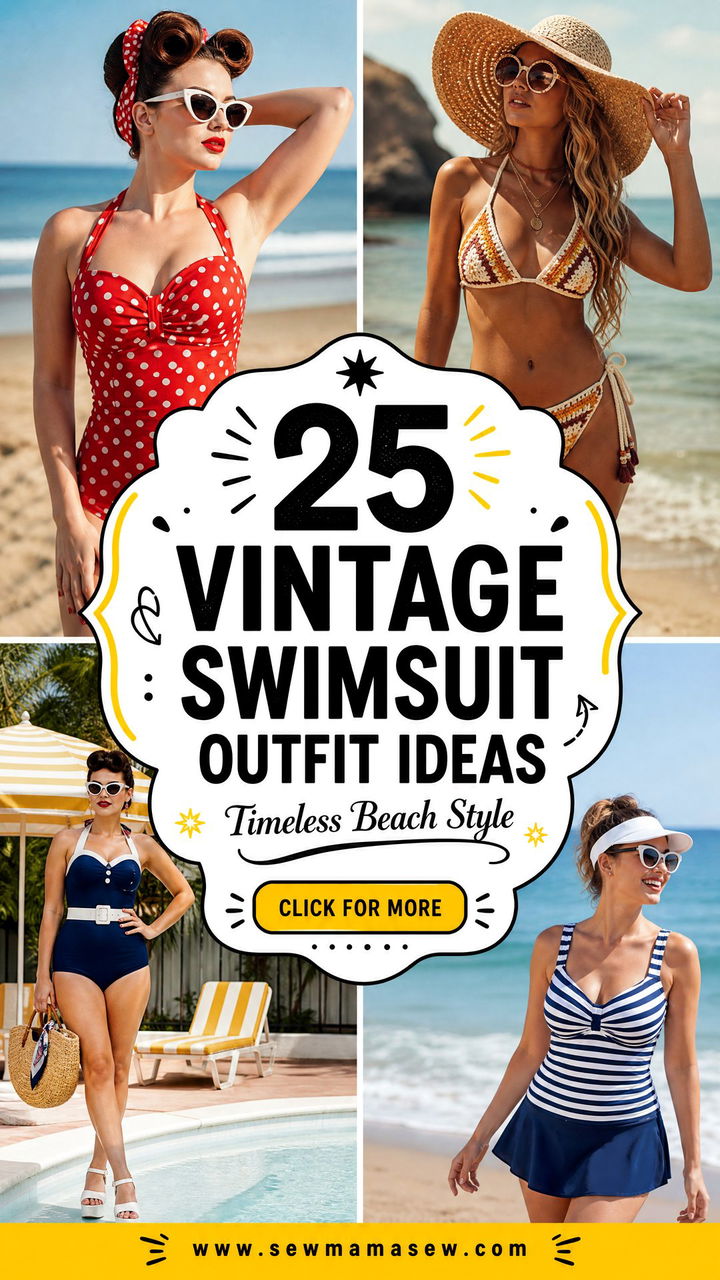 25 Vintage Swimsuit Outfit Ideas For Timeless Beach Style - 25 Vintage Swimsuit Outfit Ideas For Timeless Beach Style