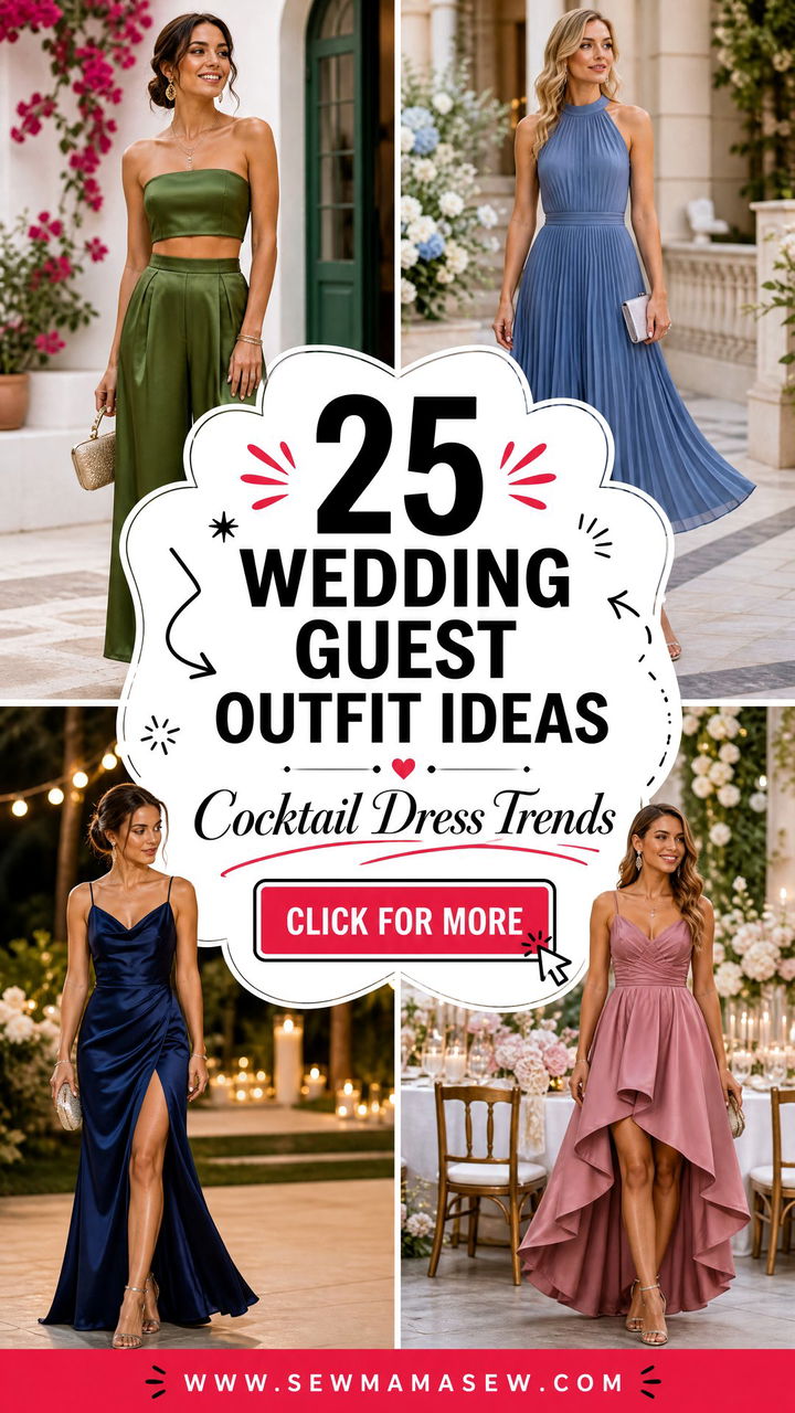 25 Wedding Guest Outfit Ideas Cocktail Dress Trends 2026 - 25 Wedding Guest Outfit Ideas: Cocktail Dress Trends 2026