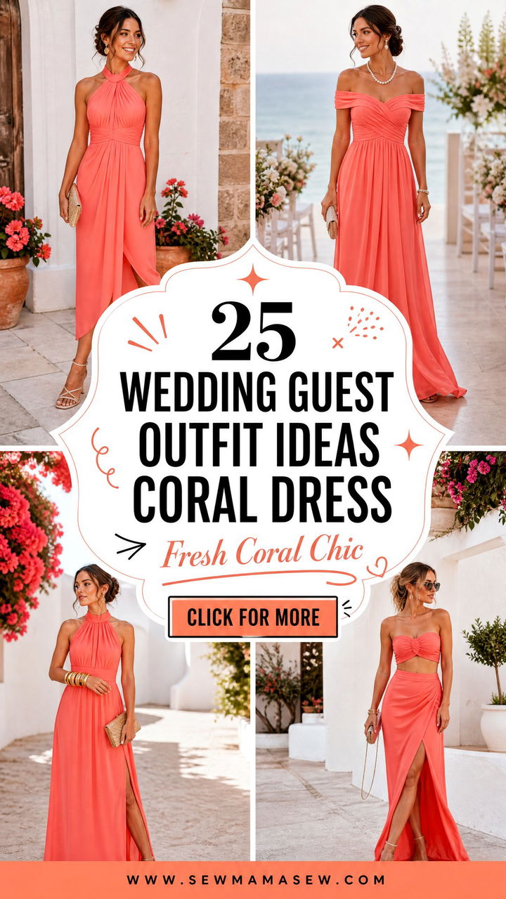 25 Wedding Guest Outfit Ideas Coral Dress Fresh Chic Looks - 25 Wedding Guest Outfit Ideas Coral Dress: Fresh Chic Looks