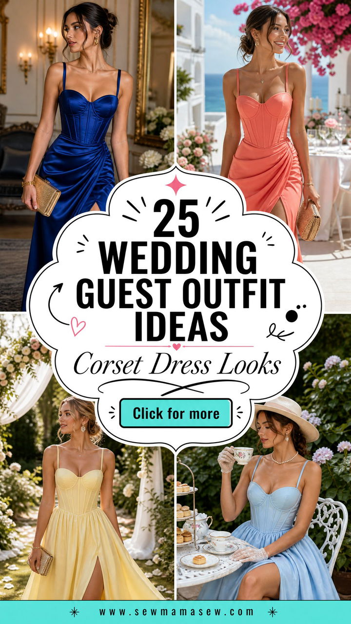 25 Wedding Guest Outfit Ideas Corset Bodice Dress Looks - 25 Wedding Guest Outfit Ideas: Corset Bodice Dress Looks