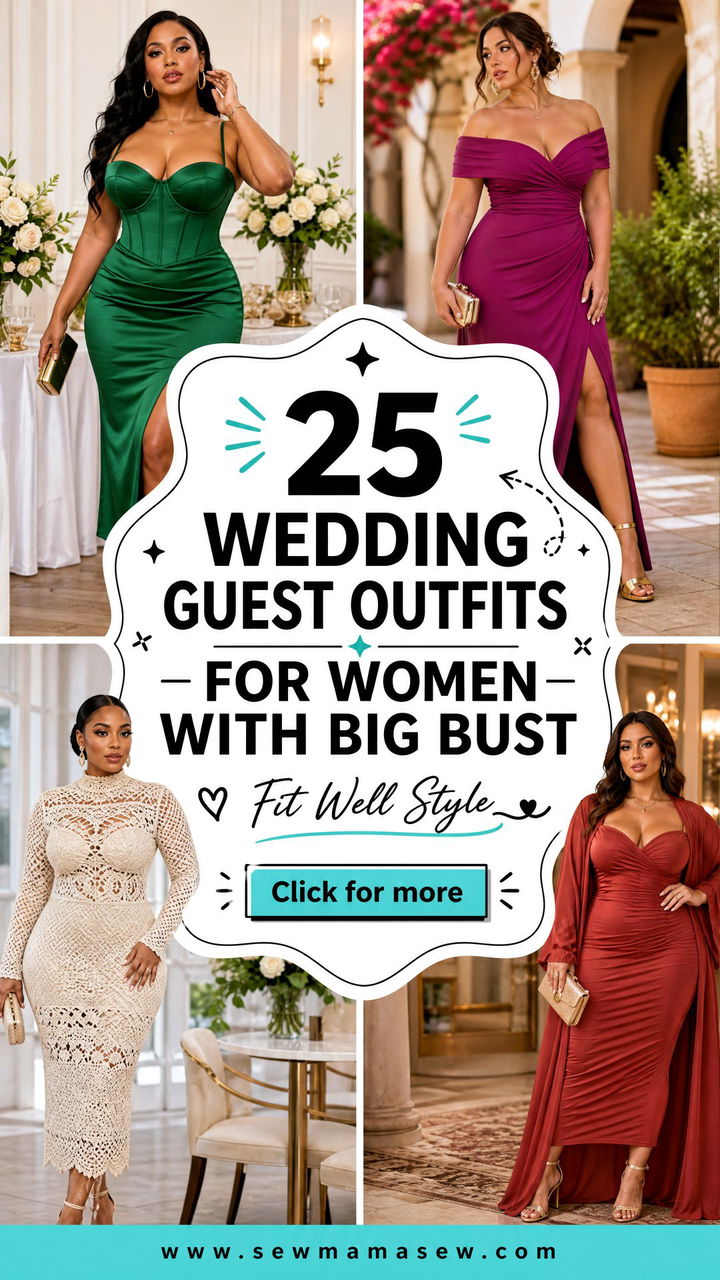 25 Wedding Guest Outfits For Women With Big Bust That Fit Well - 25 Wedding Guest Outfits For Women With Big Bust That Fit Well