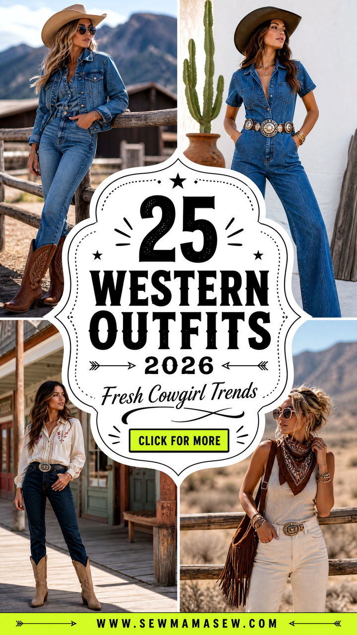 25 Western Outfits 2026 With Fresh Cowgirl Trends To Try - 25 Western Outfits 2026 With Fresh Cowgirl Trends To Try
