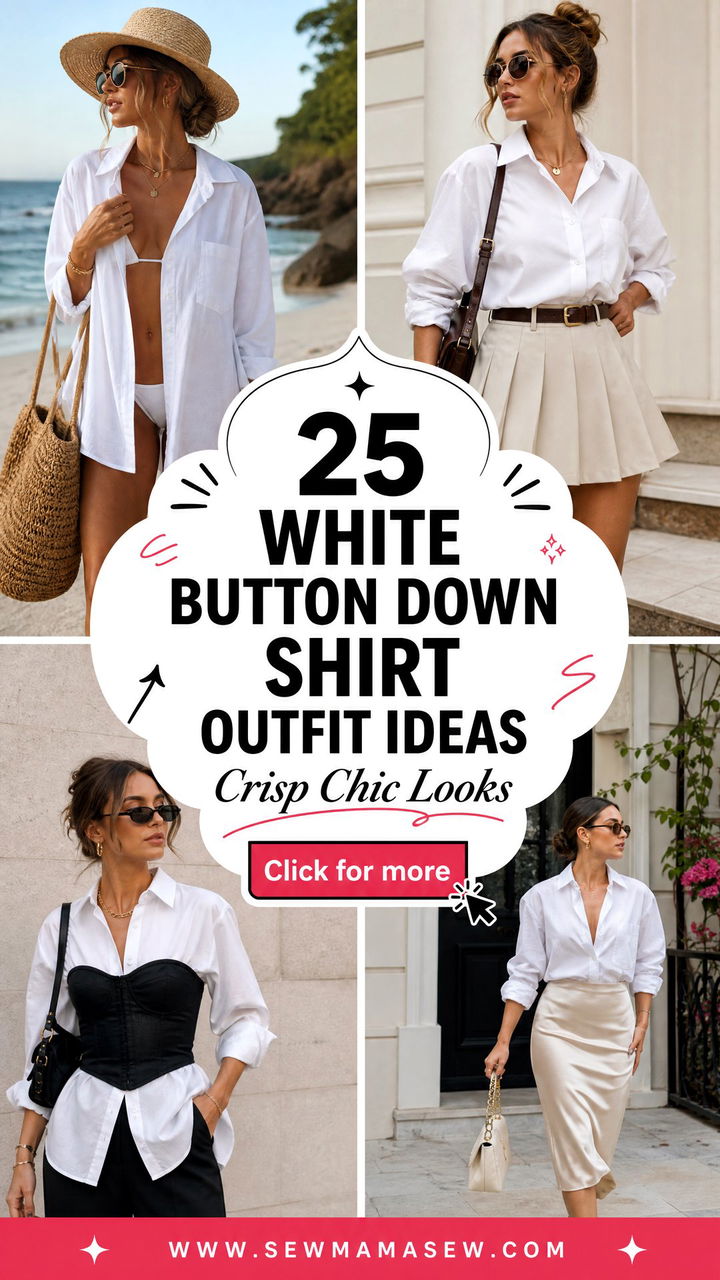 25 White Button Down Shirt Outfit Ideas For Women Chic Looks - 25 White Button Down Shirt Outfit Ideas For Women: Chic Looks
