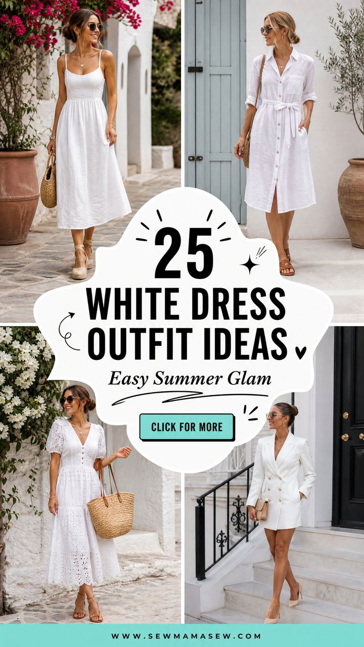 25 White Dress Outfit Ideas Summer 2026 for Easy Glam - 25 White Dress Outfit Ideas Summer 2026 for Easy Glam