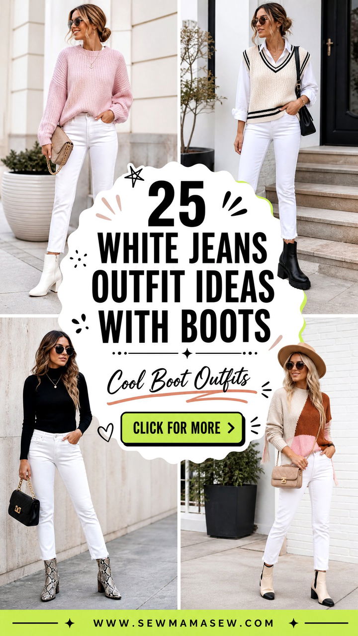 25 White Jeans Outfit Ideas With Boots Cool Outfits To Try - 25 White Jeans Outfit Ideas With Boots: Cool Outfits To Try