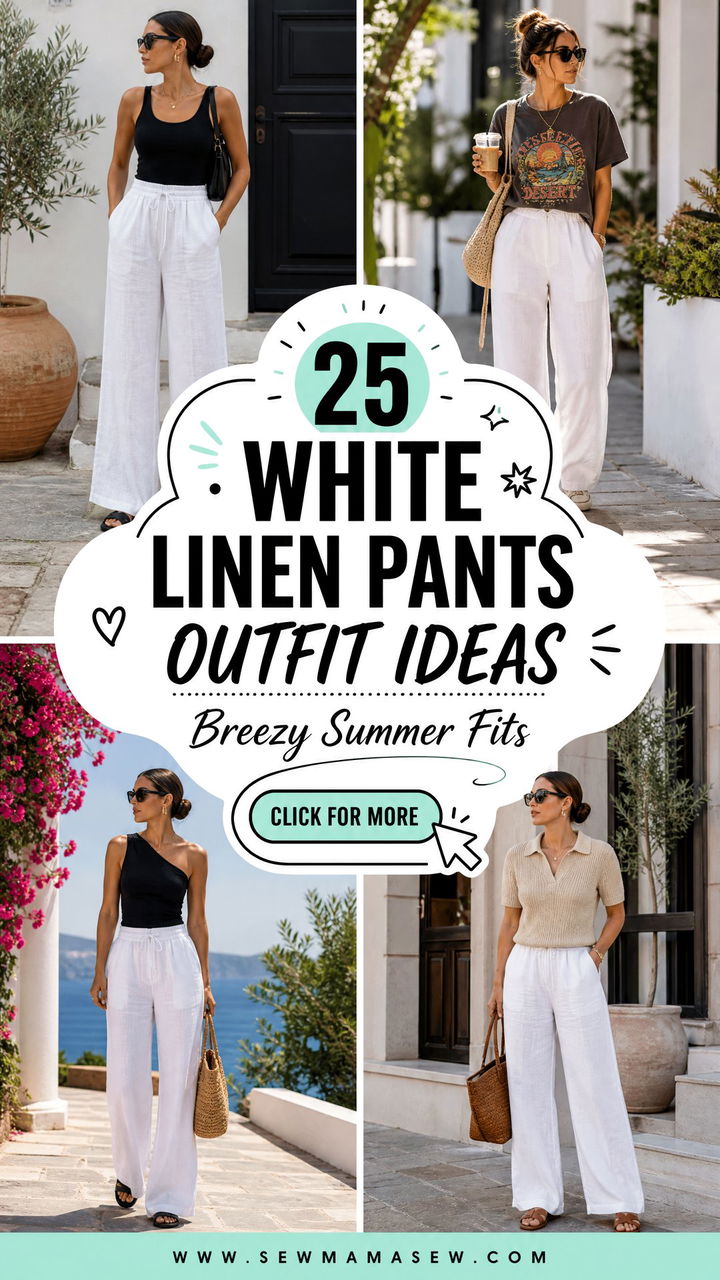 25 White Linen Pants Outfit Ideas Breezy Looks For Summer - 25 White Linen Pants Outfit Ideas: Breezy Looks For Summer