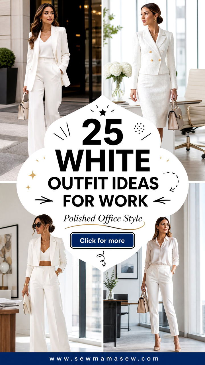 25 White Outfit Ideas For Work Polished Looks For Women - 25 White Outfit Ideas For Work: Polished Looks For Women