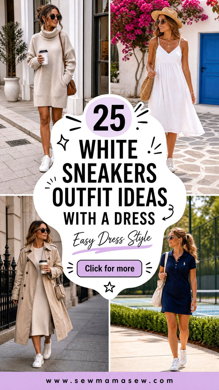 25 White Sneakers Outfit Ideas With A Dress Easy Chic Looks - 25 White Sneakers Outfit Ideas With A Dress: Easy Chic Looks