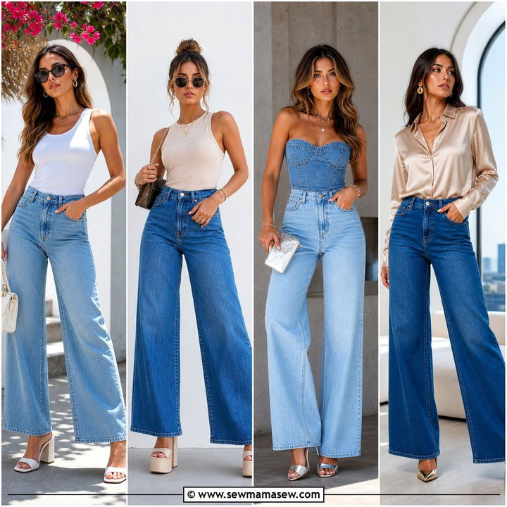25 Wide Leg Jeans Outfit Ideas With Heels: Chic Date Looks