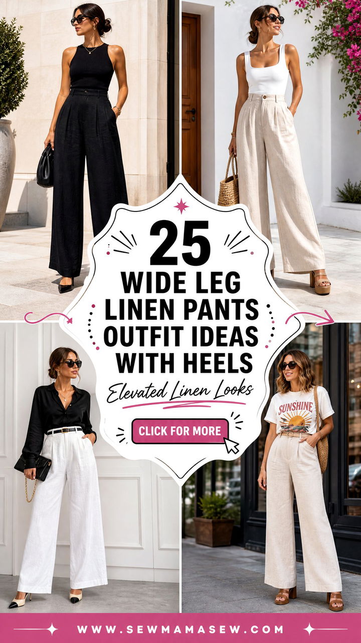 25 Wide Leg Linen Pants Outfit Ideas With Heels Chic Edit - 25 Wide Leg Linen Pants Outfit Ideas With Heels: Chic Edit