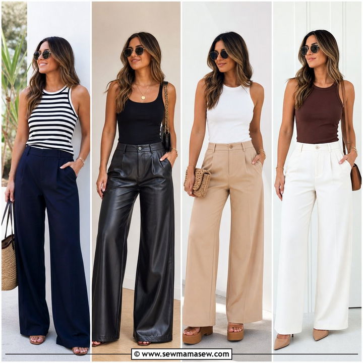 25 Wide Leg Pants Outfit Ideas With A Tank Top: Easy Summer Style