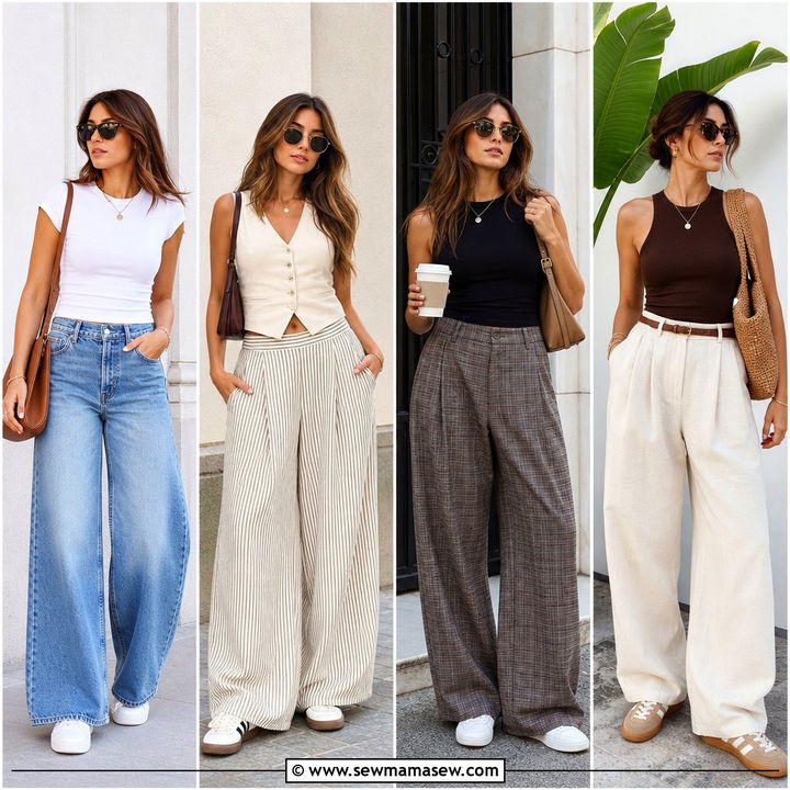 25 Wide Leg Pants Outfit Ideas With Sneakers: Cool Looks