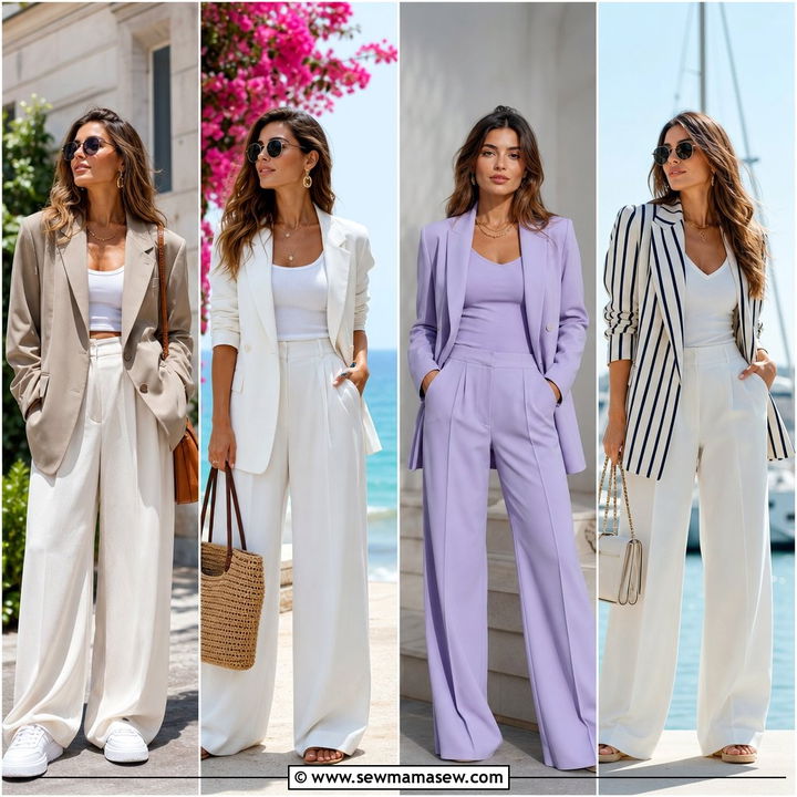 25 Wide Leg Pants Outfit Ideas With a Blazer: Work Chic