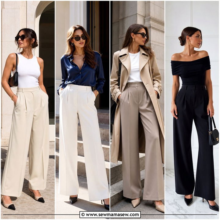 25 Wide Leg Trousers Outfit Ideas With Heels for Parties
