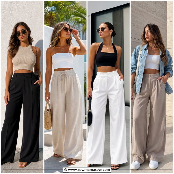 25 Wide Leg Trousers Outfit Ideas With a Crop Top: Fresh Fits