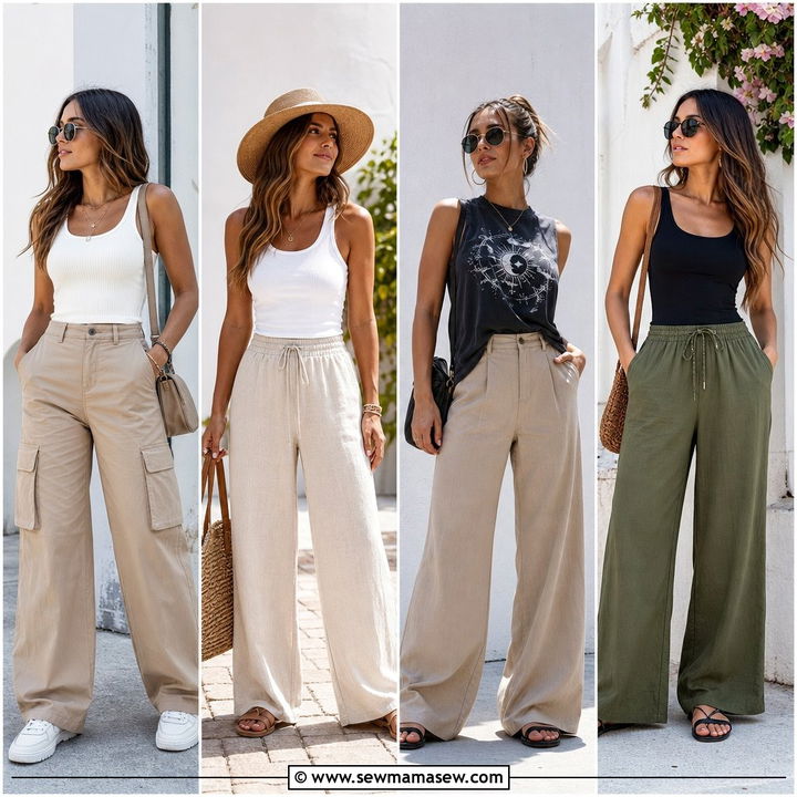 25 Wide Leg Trousers Outfit Ideas With a Tank Top: Summer Chic