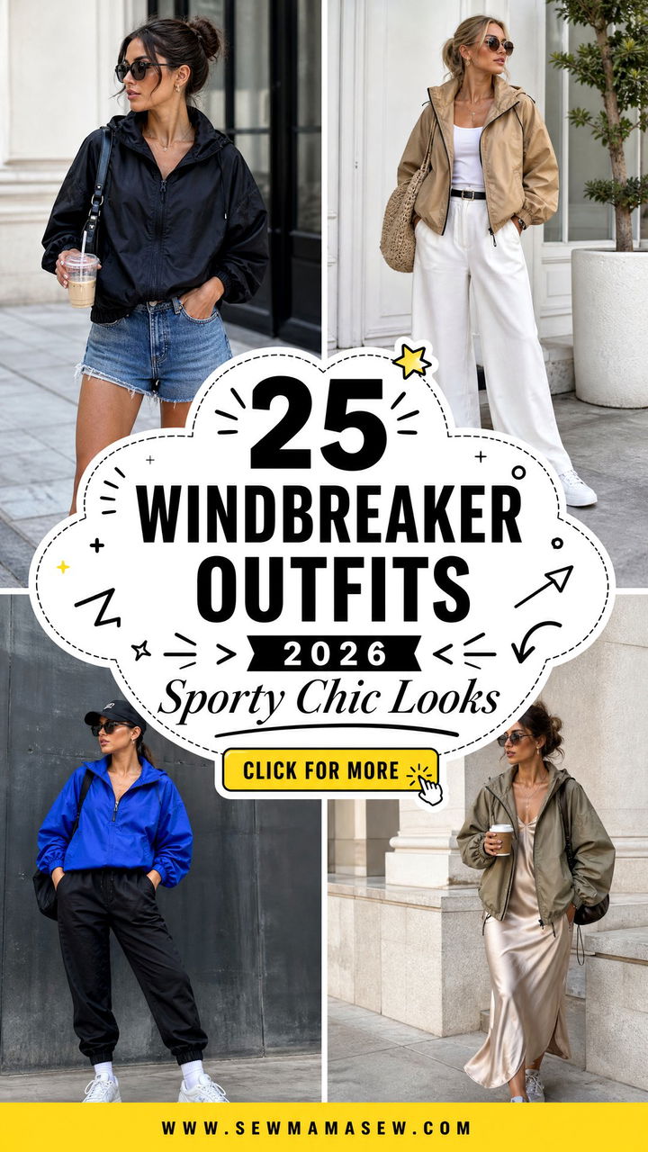 25 Windbreaker Outfits 2026 Sporty Chic Looks to Try - 25 Windbreaker Outfits 2026: Sporty Chic Looks to Try