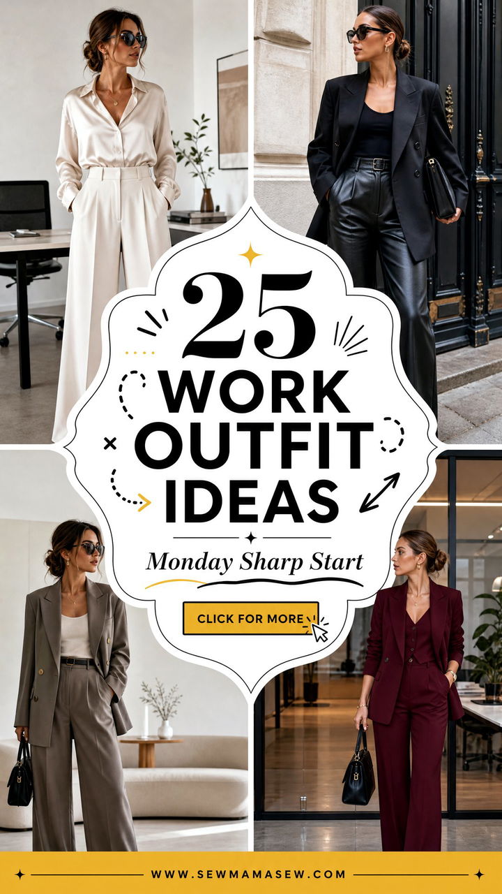 25 Work Outfit Ideas for Monday to Start Sharp and Chic - 25 Work Outfit Ideas for Monday to Start Sharp and Chic