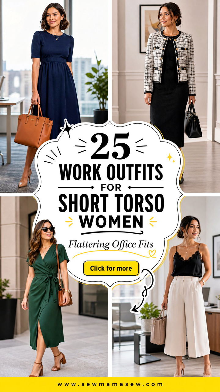 25 Work Outfits For Short Torso Women Flattering Looks - 25 Work Outfits For Short Torso Women: Flattering Looks