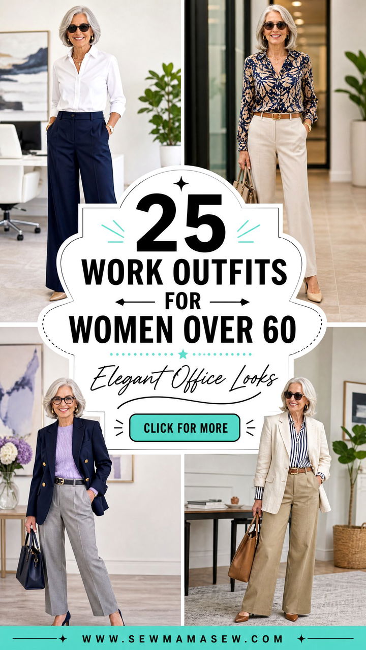 25 Work Outfits For Women Over 60 Elegant Office Looks - 25 Work Outfits For Women Over 60: Elegant Office Looks