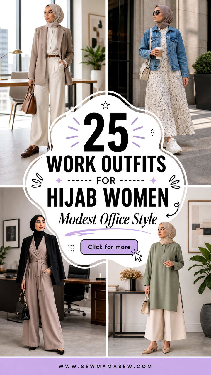 25 Work Outfits for Hijab Women Modest Office Style - 25 Work Outfits for Hijab Women: Modest Office Style