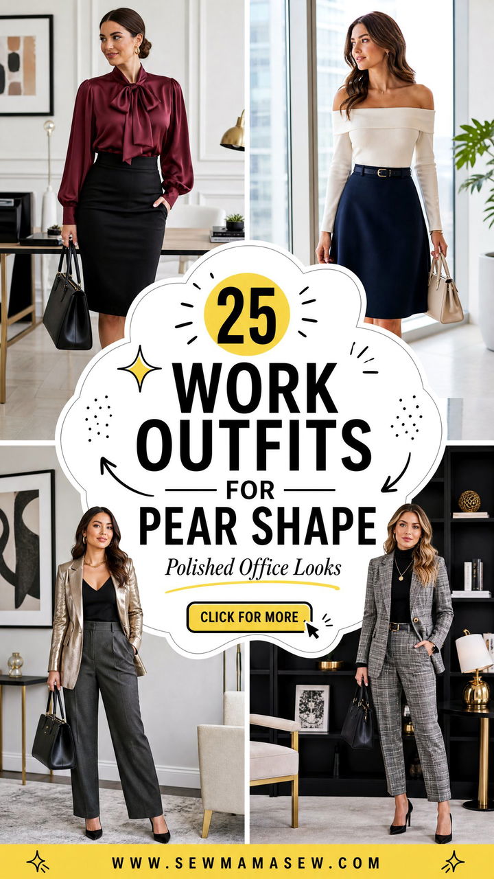 25 Work Outfits for Pear Shape Polished Office Looks - 25 Work Outfits for Pear Shape: Polished Office Looks
